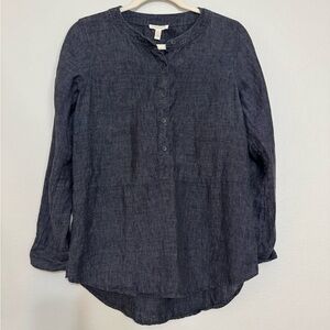 Eileen Fisher Washed Delave Linen Shirt - PP